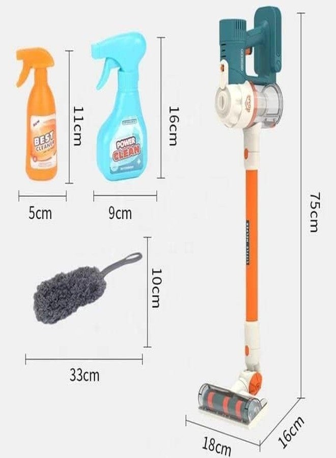 KONIGIN Play Game 3 in 1 Cord Free Vacuum Cordless Cleaner Set Household Cleaning Kits Real Suction with Lights and Sounds Toy for Toddlers (Multicolor) - Image 2